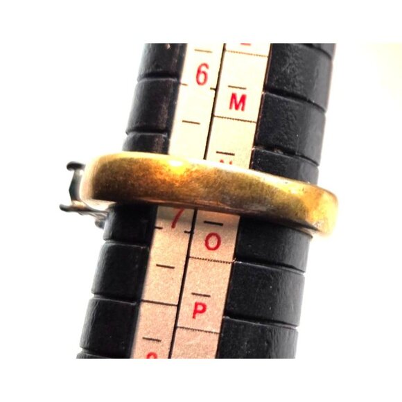 18kt Gold plated  Ring With Clear & Green Stones - Picture 4 of 4